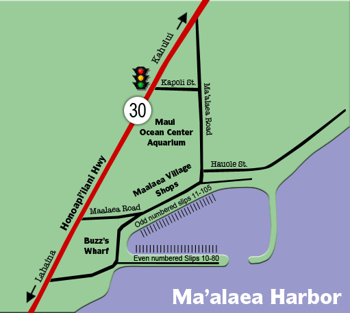 Maui boat harbors | Maalaea harbor, Lahaina harbor | Maps