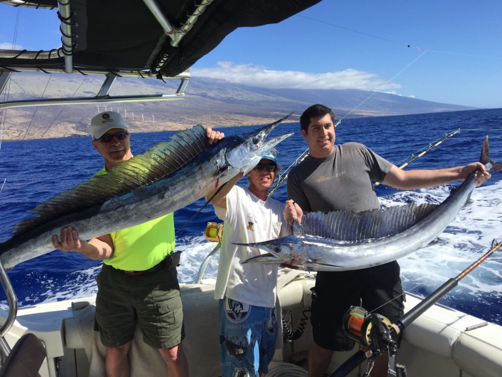 Spearfish caught off South Maui aboard Rascal Charters